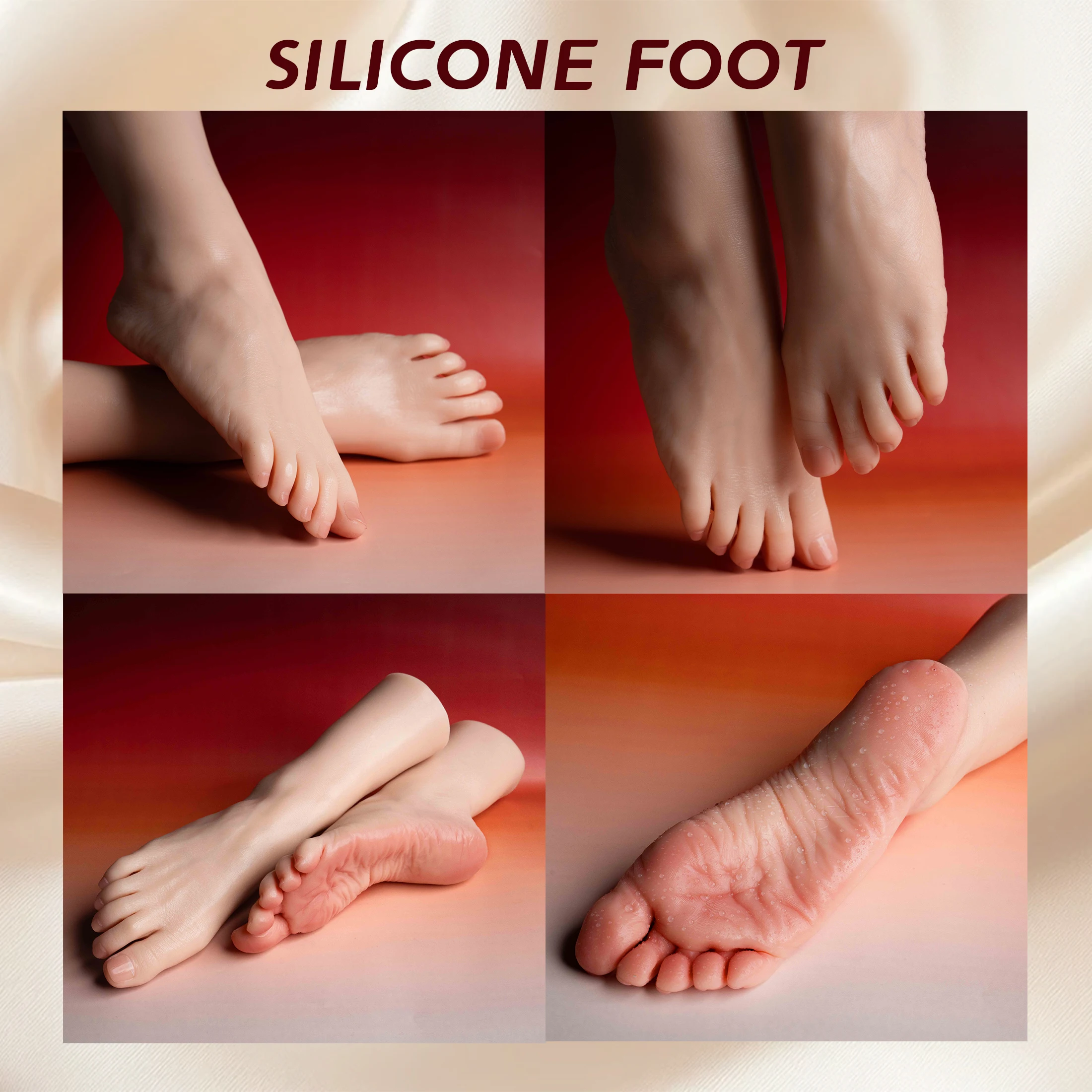 Silicone Feet Model Realistic Fake Foot Female Mannequin Display Jewerly Sandal Shoe Sock Art Sketch Nail - Image 6