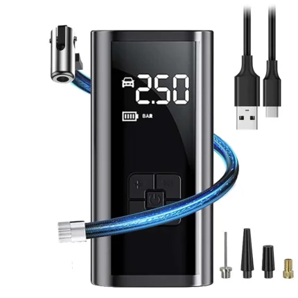 Portable Tire Inflator Rechargeable Electric Inflator For Car Bicycle Digital Air Compressor Football Ball Inflator Pump