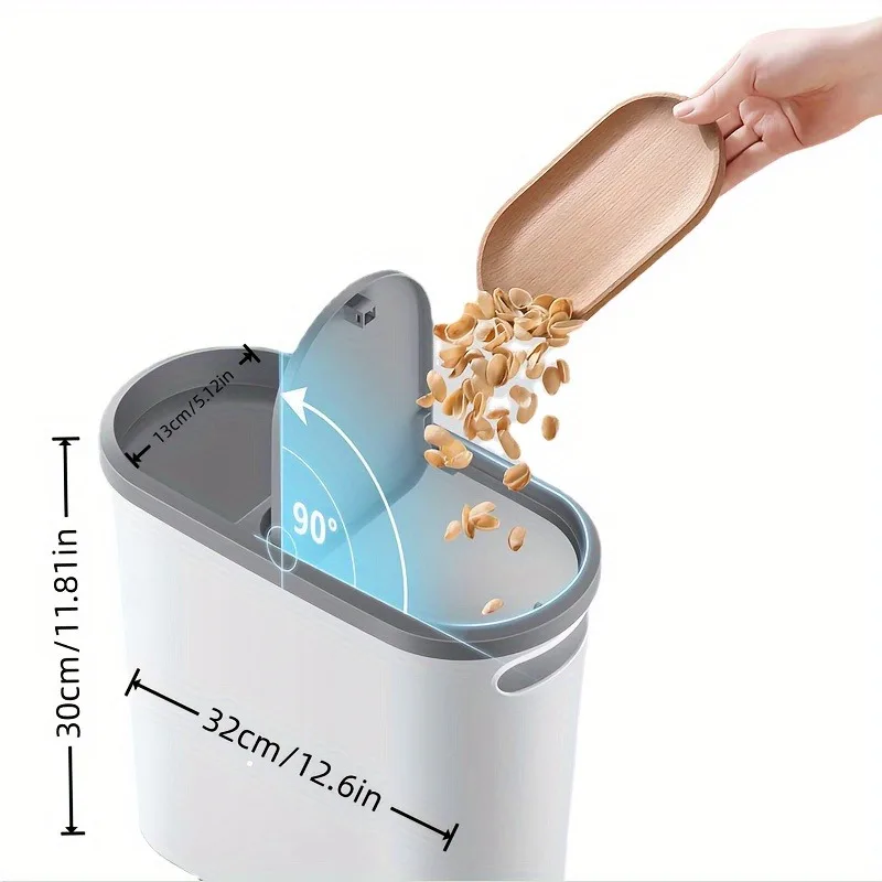 Toilet Trash Can Holder Clip Home Press Type Toilet Trash Can with Lid for Living Room, Bedroom, Kitchen Large Capacity - Image 4