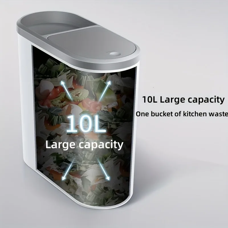 Toilet Trash Can Holder Clip Home Press Type Toilet Trash Can with Lid for Living Room, Bedroom, Kitchen Large Capacity - Image 6