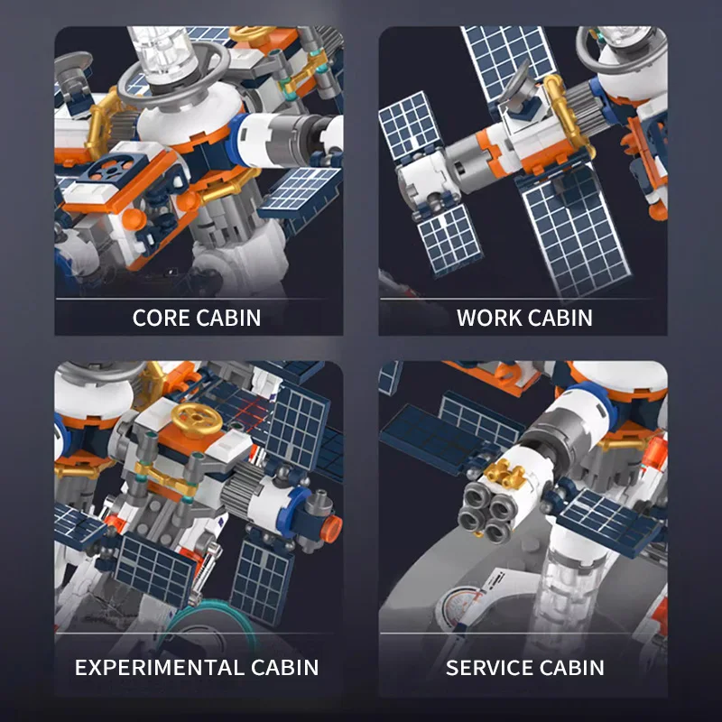 Creative Technology Space Station Transparent Globe Building Blocks High Tech Construction Bricks Set Toy Gifts For Children - Image 5