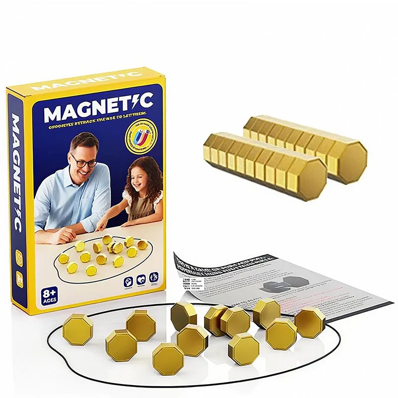 Party Games Magnetic Stones Game Interactive Magnet Board Strategy Game for Family Kids Adults Portable Magnetic Stones Play Set - Image 6