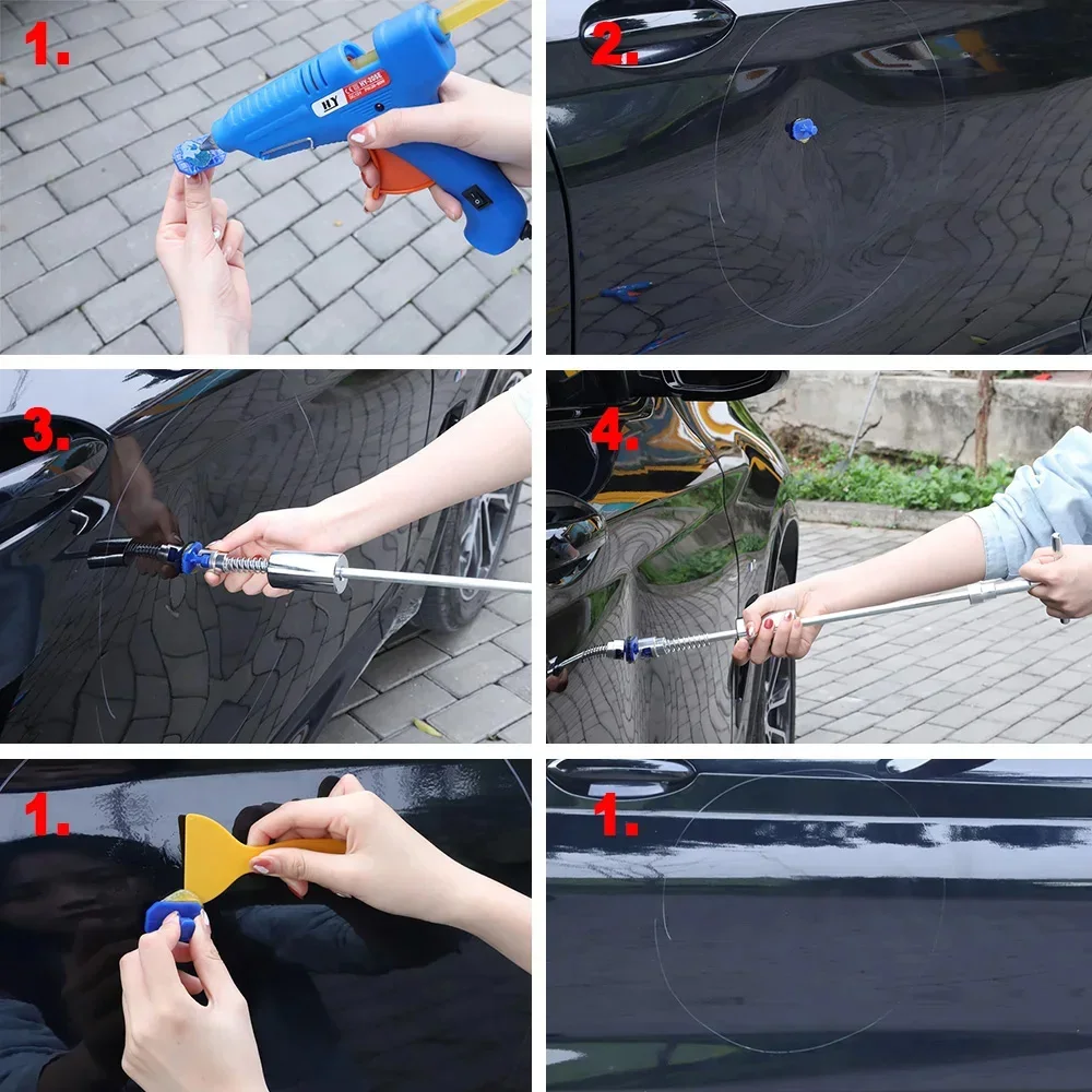 97pcs Car Body Paintless Dent Repair Tools Dent Repair Kit Auto Hail Pit Dent Puller Glue Puller Tabs Removal tools for auto workshop - Image 6