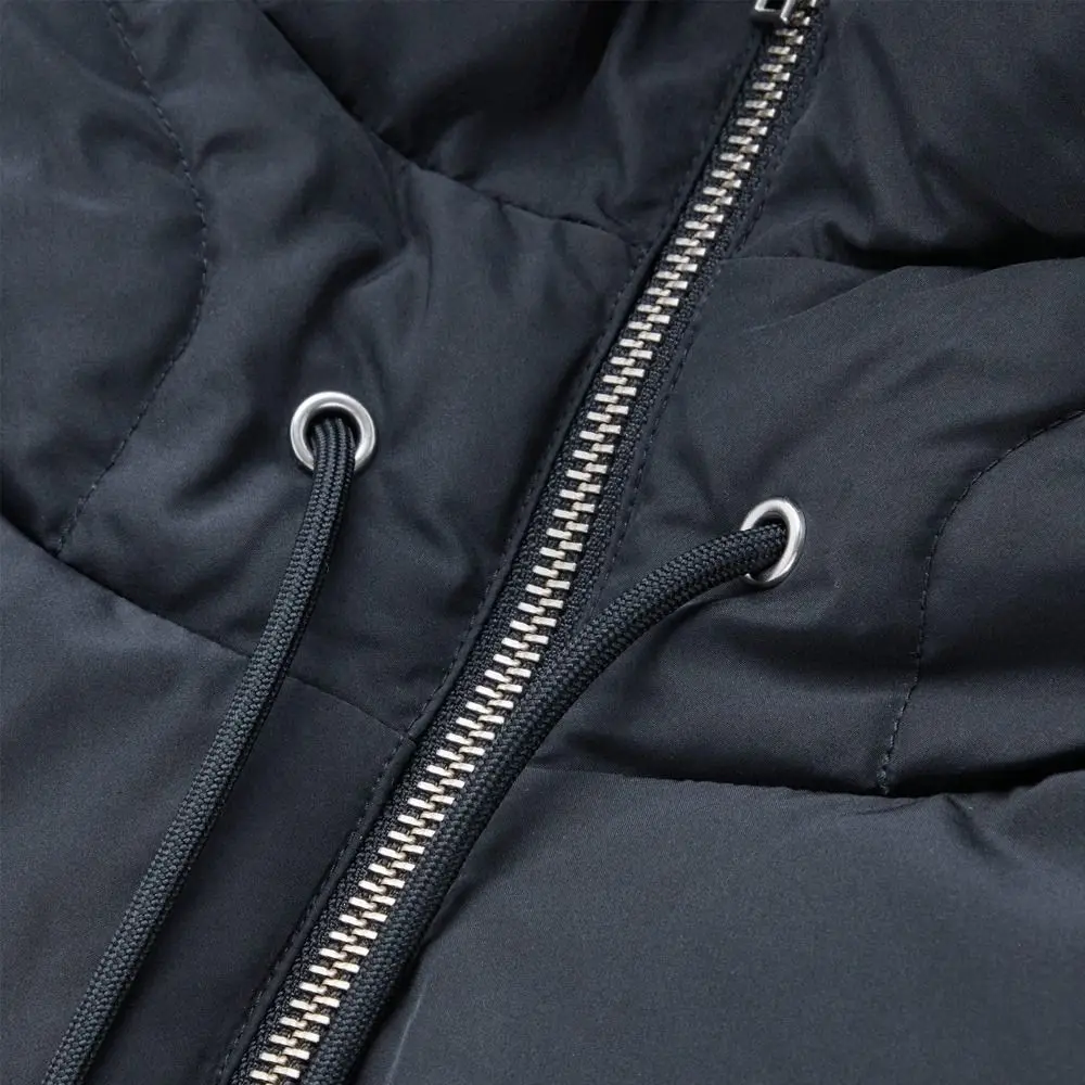 Ultralight Down Hooded Hats Drawstring Removable Neck Cover Scarf Balaclava Hat Zippper Coat Short Tank Top Women’s - Image 2