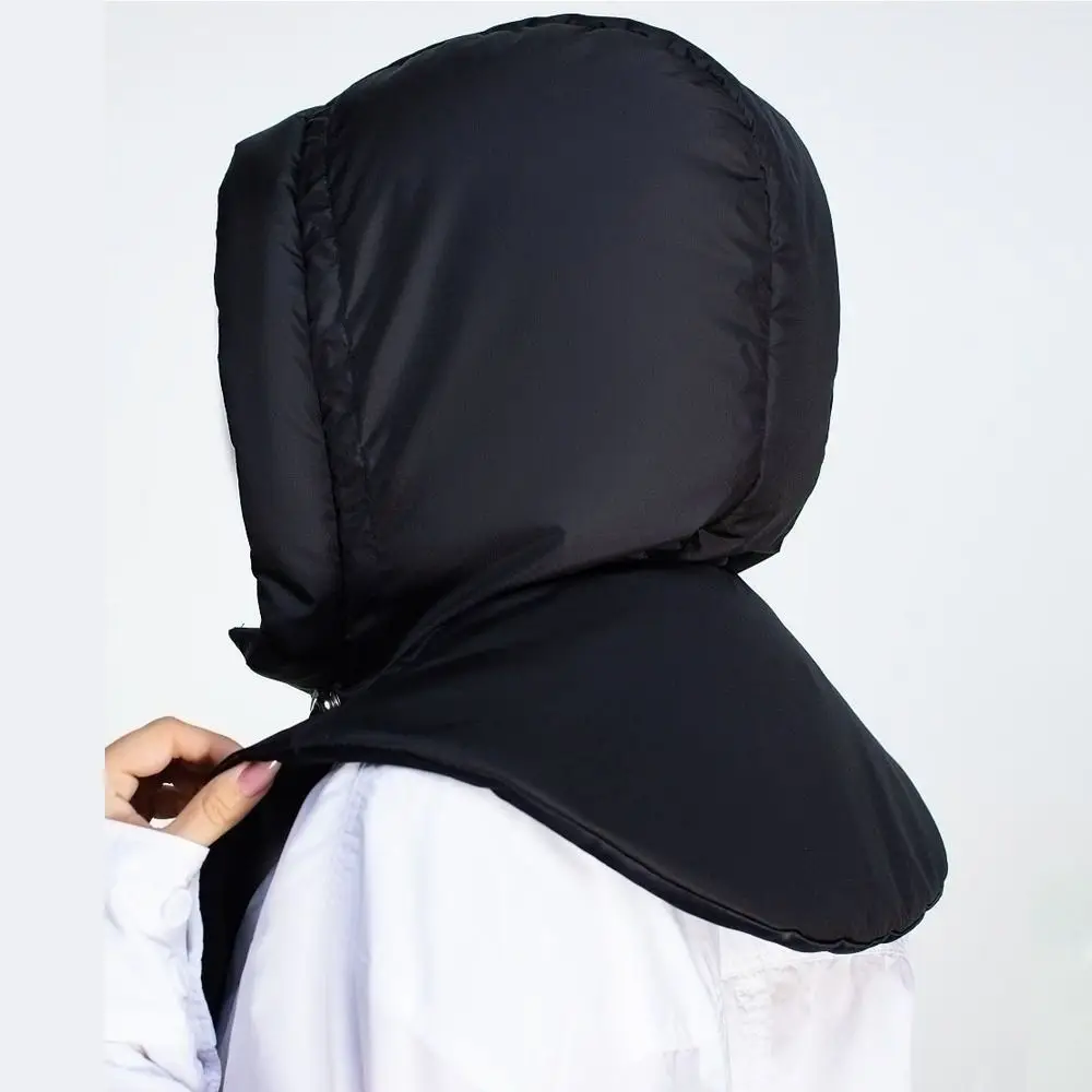 Ultralight Down Hooded Hats Drawstring Removable Neck Cover Scarf Balaclava Hat Zippper Coat Short Tank Top Women’s - Image 4