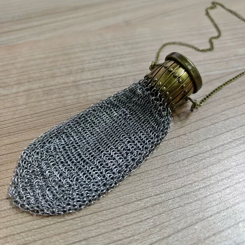 Handmade British Change Purse Victoria Era Pure Silvery Twist Cap Top Mesh Belt Mini Vintage Double Coin Purse Rare Collection - Image 3