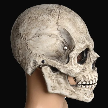 Movable Jaw Mask Non-Toxic Skull Mask Latex Headgear Tear-Resistant Full Head Skull Helmet For Outdoor Decorations Halloween