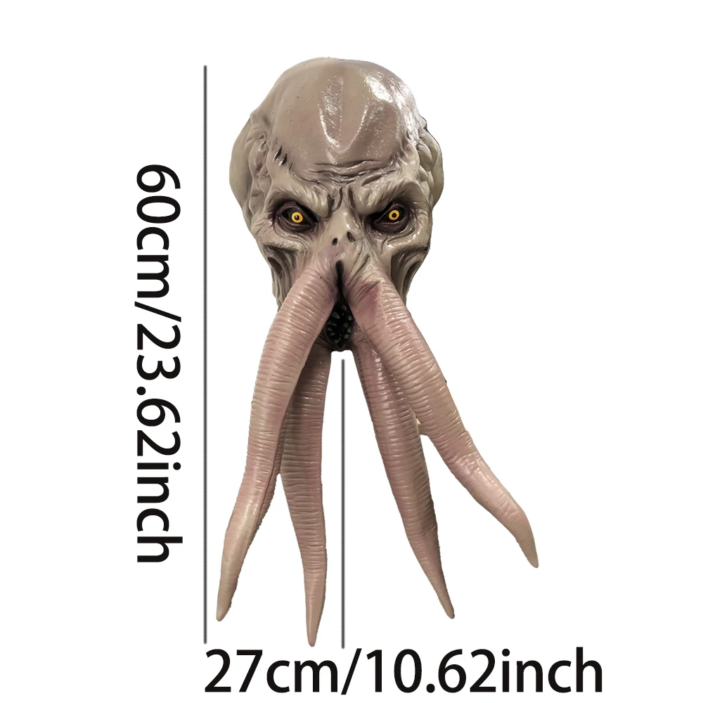 Game Baldur Gate 3 Lllithid Mind Flayer Squiddy Mask Cosplay Octopuses Monster Latex Helmet Gift Creative Halloween Party Props - Image 6