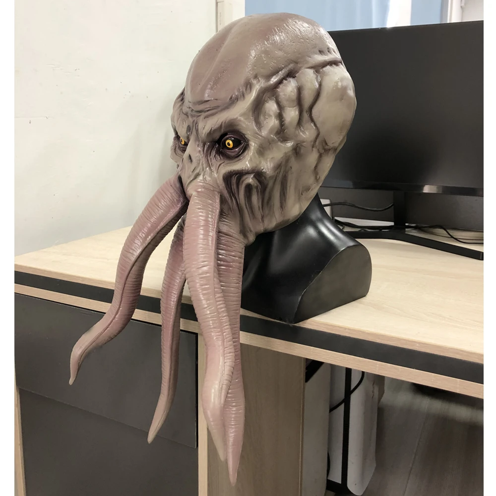Game Baldur Gate 3 Lllithid Mind Flayer Squiddy Mask Cosplay Octopuses Monster Latex Helmet Gift Creative Halloween Party Props - Image 3