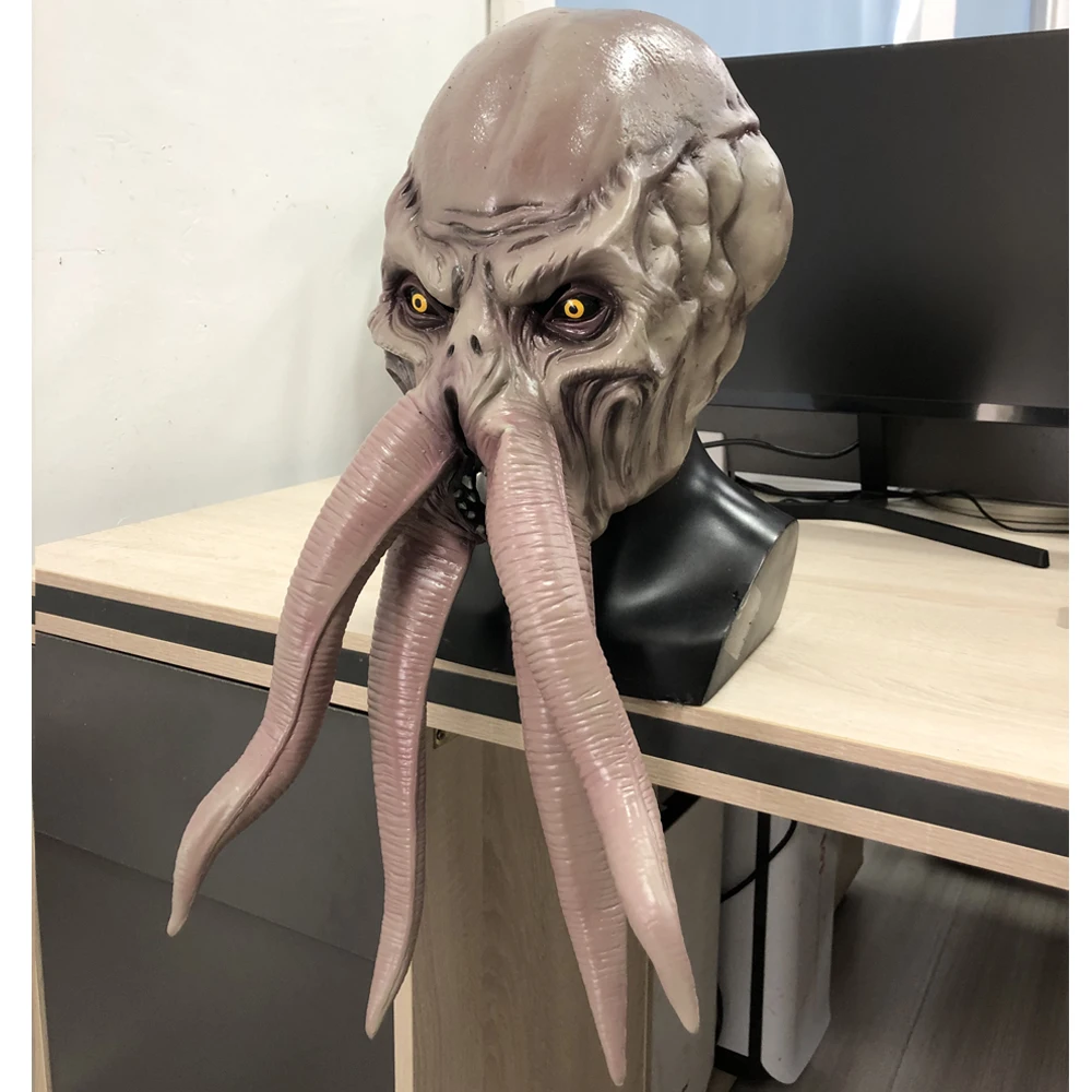 Game Baldur Gate 3 Lllithid Mind Flayer Squiddy Mask Cosplay Octopuses Monster Latex Helmet Gift Creative Halloween Party Props - Image 2