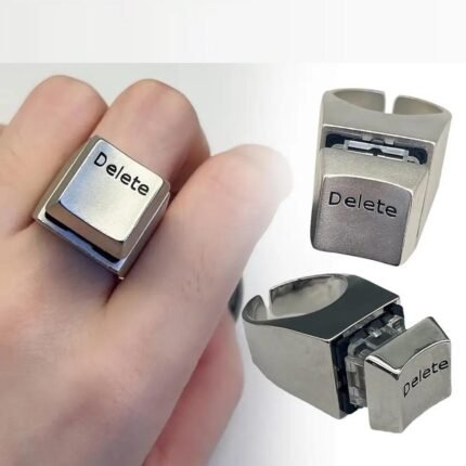 Adjustable Size DELETE Key Ring – Creative Keyboard-Style Jewelry