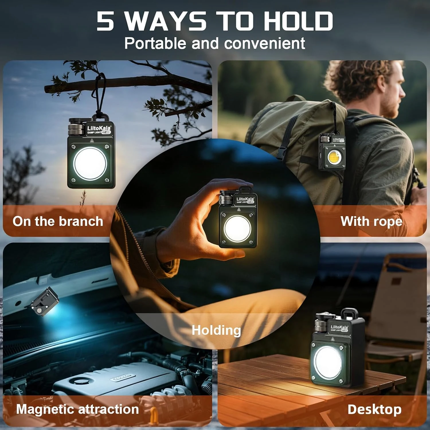 Keychain Light 120-3500LM Rechargeable Flashlight Multifunctional Portable 3000mAh Battery Work Light - Image 7