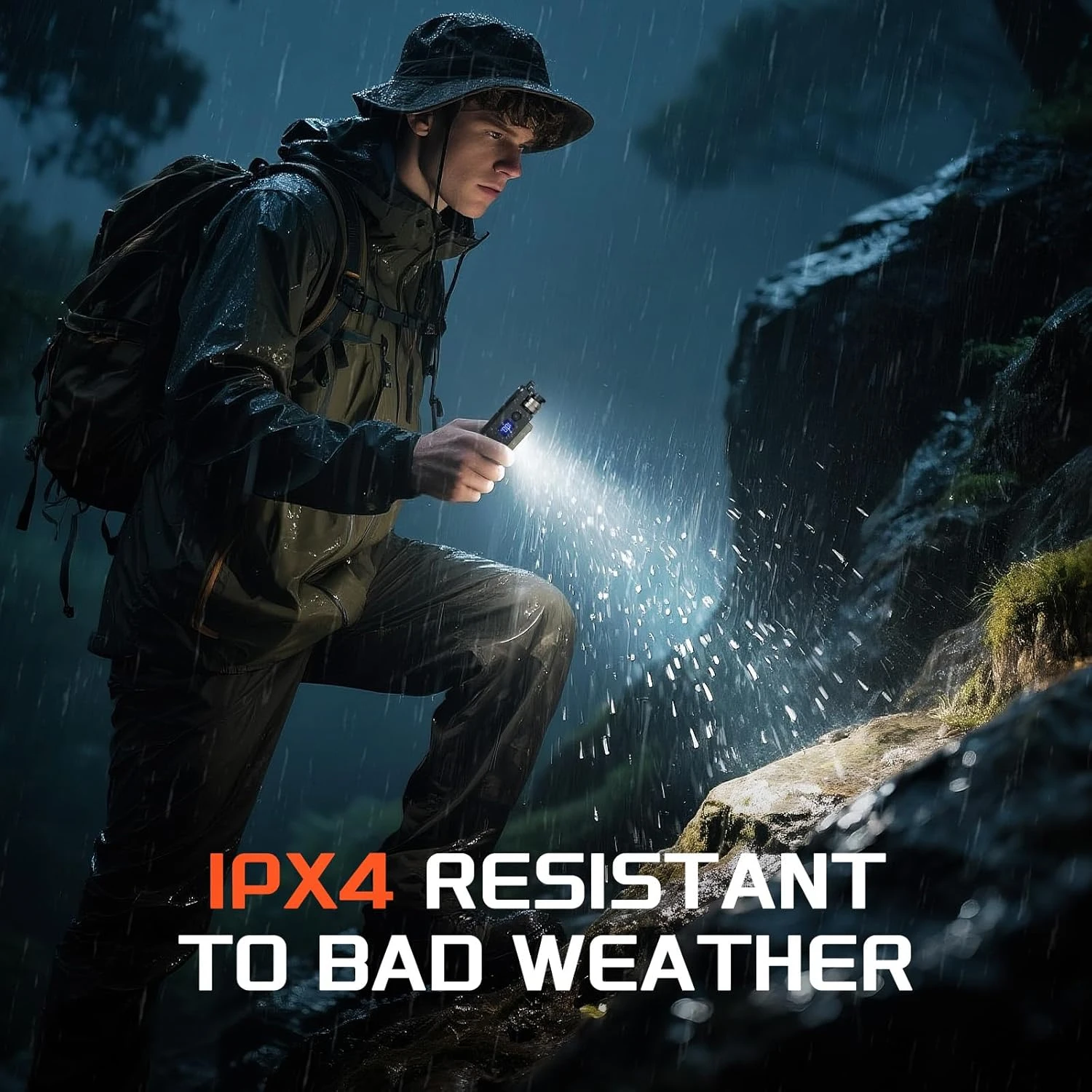 Keychain Light 120-3500LM Rechargeable Flashlight Multifunctional Portable 3000mAh Battery Work Light - Image 5