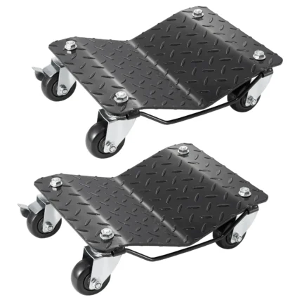 Car Tire Wheel Trolley Dollies 2/4PCS 1500lb Weight Capacity Vehicle Skate Moving Tire with 4 Casters Auto Repair Mover