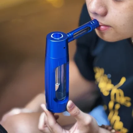 Handheld Smoking Pipe Grass Hookah Set with Dry Burning Glass Tobacco Bowl Cigarette Filters Shisha Pipes Smoke Accessories