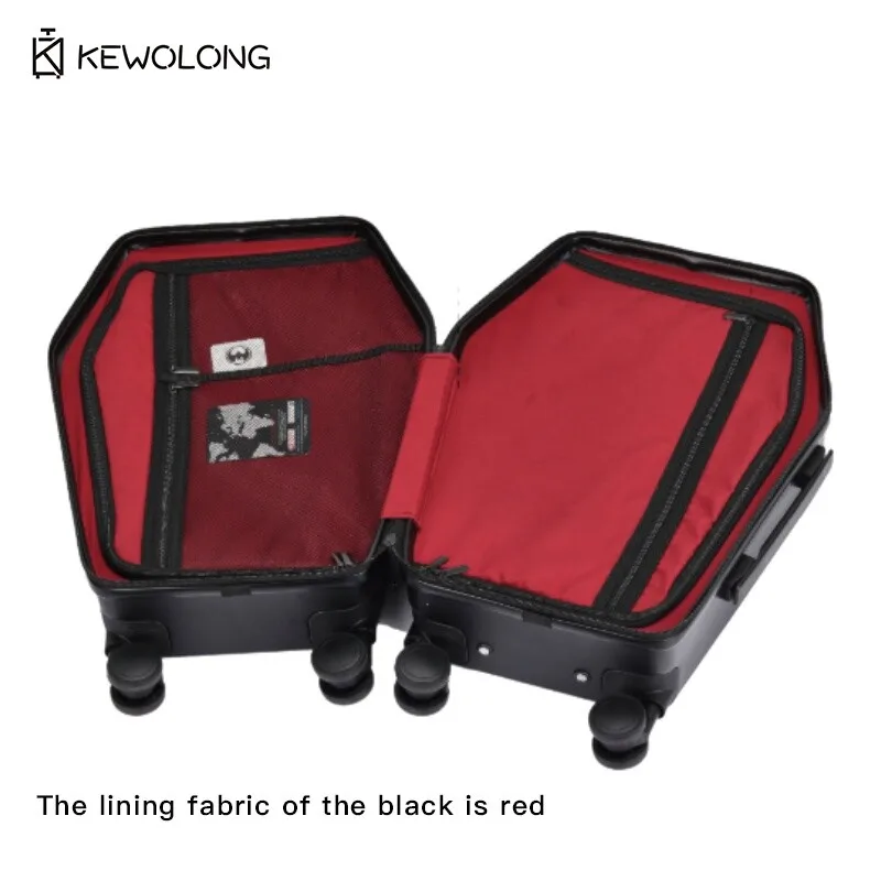 Unique design Gothic Coffin suitcase Halloween travel bag Black retro trunk Vampire themed suitcase Dark aesthetic luggage - Image 6