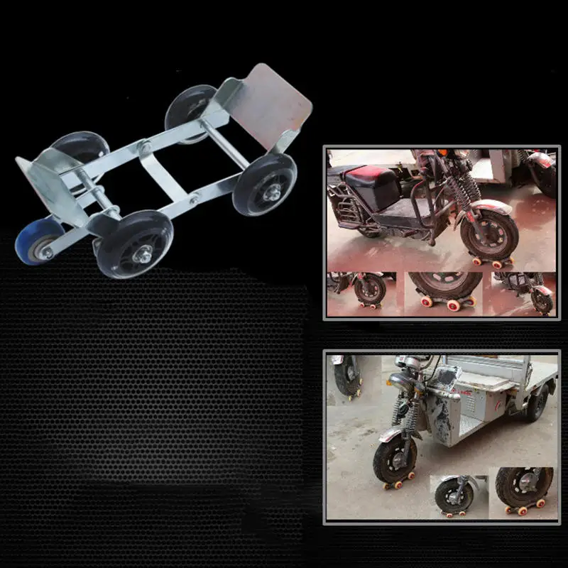 Motorcycle Tire Skates Motorcycle Carrier Tire Dolly With 5 Wheels Flat Tire And Blown Tire Self Rescue Trailer Accessories - Image 2