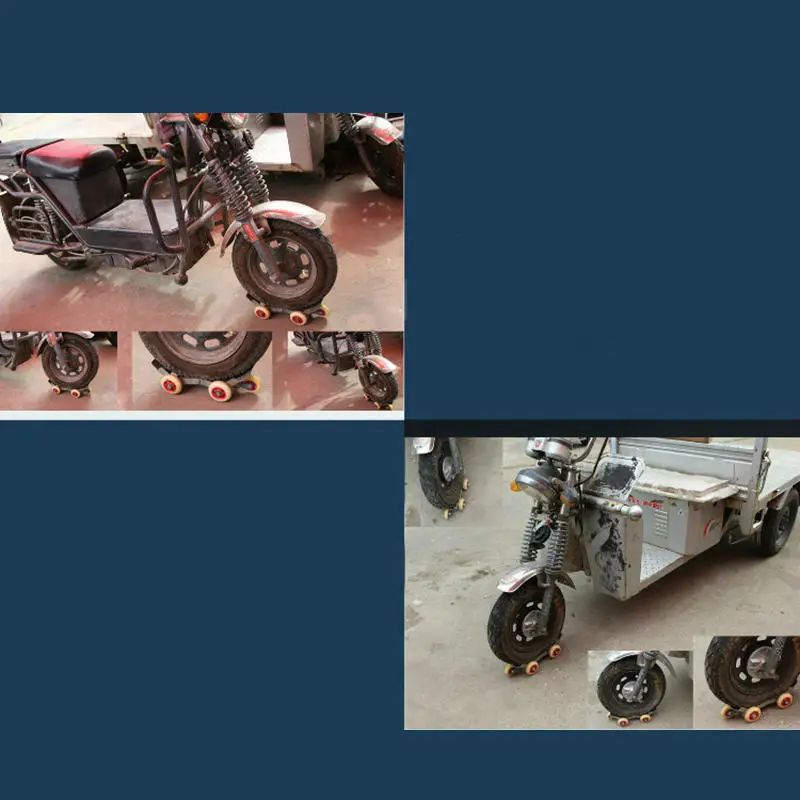 Motorcycle Tire Skates Motorcycle Carrier Tire Dolly With 5 Wheels Flat Tire And Blown Tire Self Rescue Trailer Accessories - Image 3