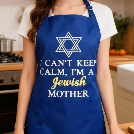 Hanukkah apron Can’t Keep Calm I’M a Jewish Mom gift for mom Jewish present Hanukkah kitchen decoration Joyful Chanukah