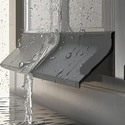 1m Home Window Water Blocking Bar Sliding Window Rain Weatherstrip Balcony Insulation Windproof Sealing Strip   Flashing Board