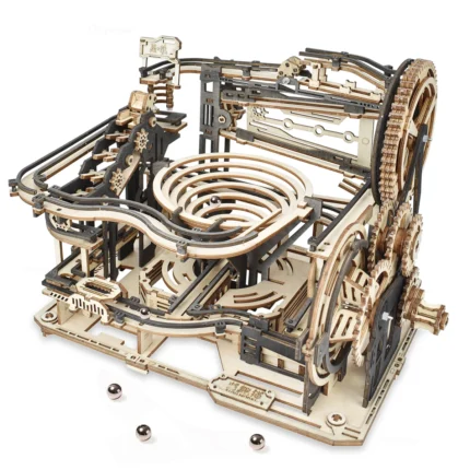 3D Wooden Marble Run Puzzle DIY Building Model Kits Rolling Ball Track Brain Teaser Game Gift for Adults Teens Kids