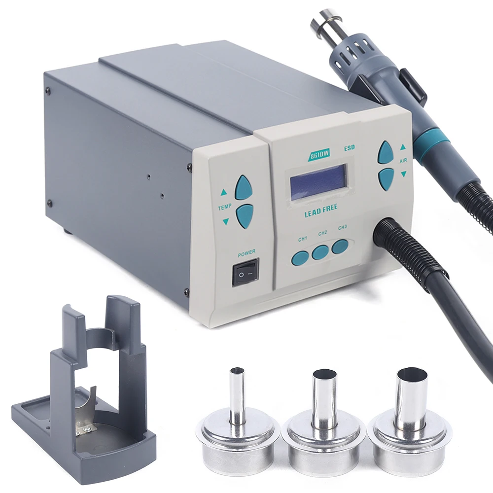 1000W Soldering Hot Air Heat Gun Hot Digital Display Air Rework Station Digital Display Quick Station 861DW Ac 110V