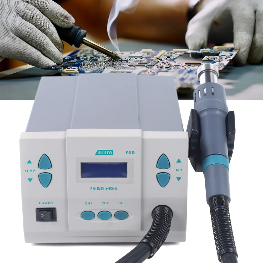 1000W Soldering Hot Air Heat Gun Hot Digital Display Air Rework Station Digital Display Quick Station 861DW Ac 110V - Image 2
