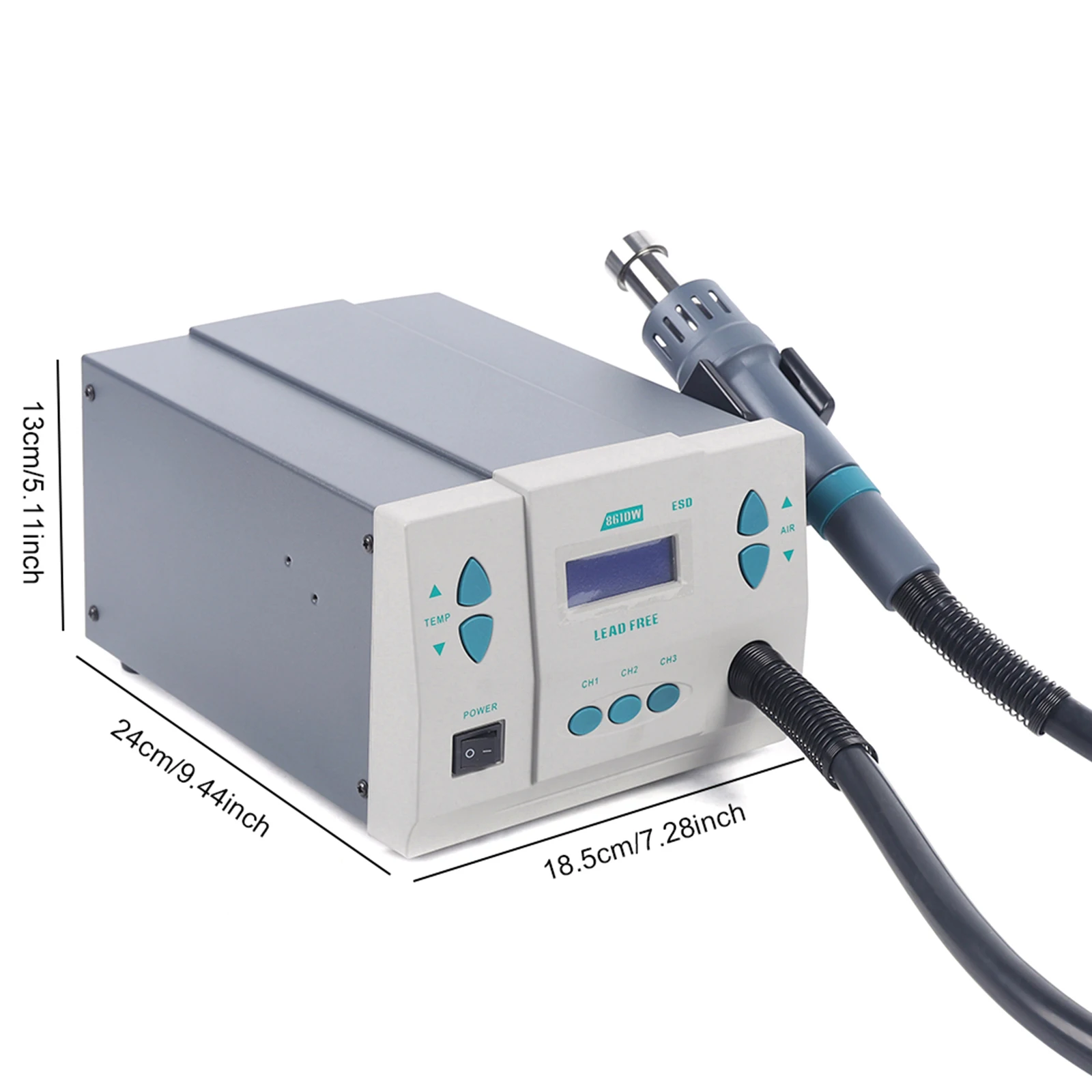 1000W Soldering Hot Air Heat Gun Hot Digital Display Air Rework Station Digital Display Quick Station 861DW Ac 110V - Image 3