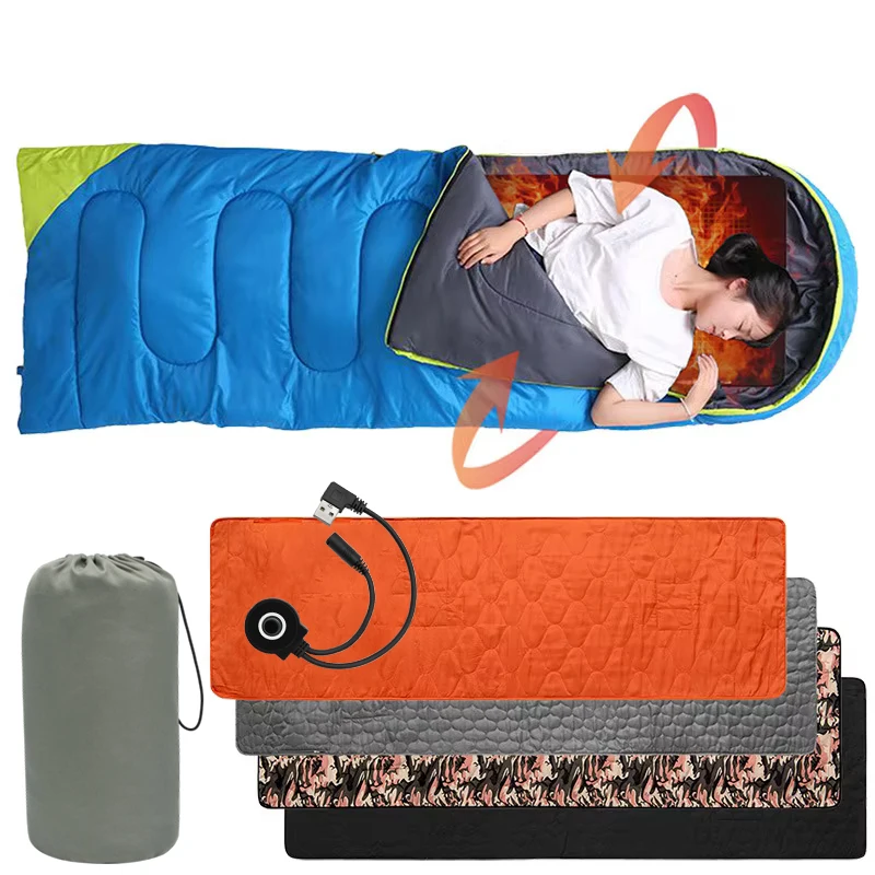 Outdoor Camping USB Heating Sleeping Mat Outdoor Electric Heating Pads Sleeping Bag Mattress For Hiking Travel - Image 4