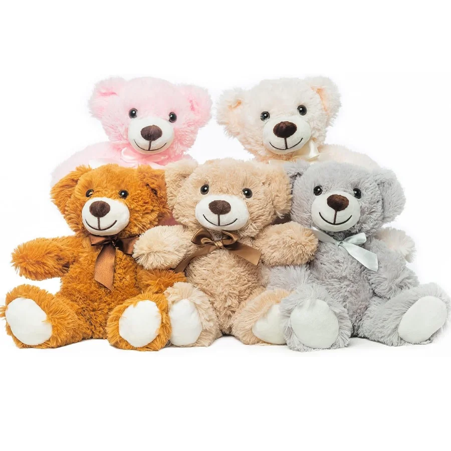 5pcs Bears Stuffed Animals Plush Toys Gift for Kid Girlfriend,13.5in Stuffed Bears for Christmas Valentine’s Day BirthdayGife - Image 3