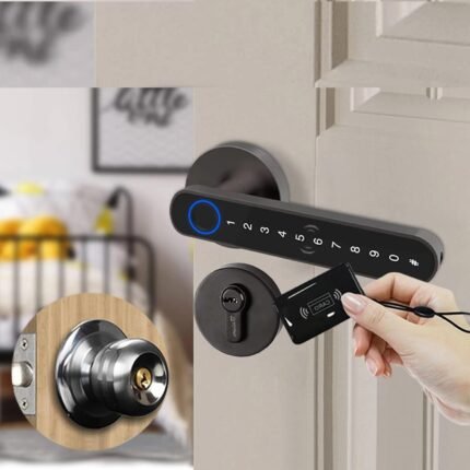Fingerprint door lock with card keypad Smart door lock for bedroom Electronic lock with passcode App unlock for Interior doors