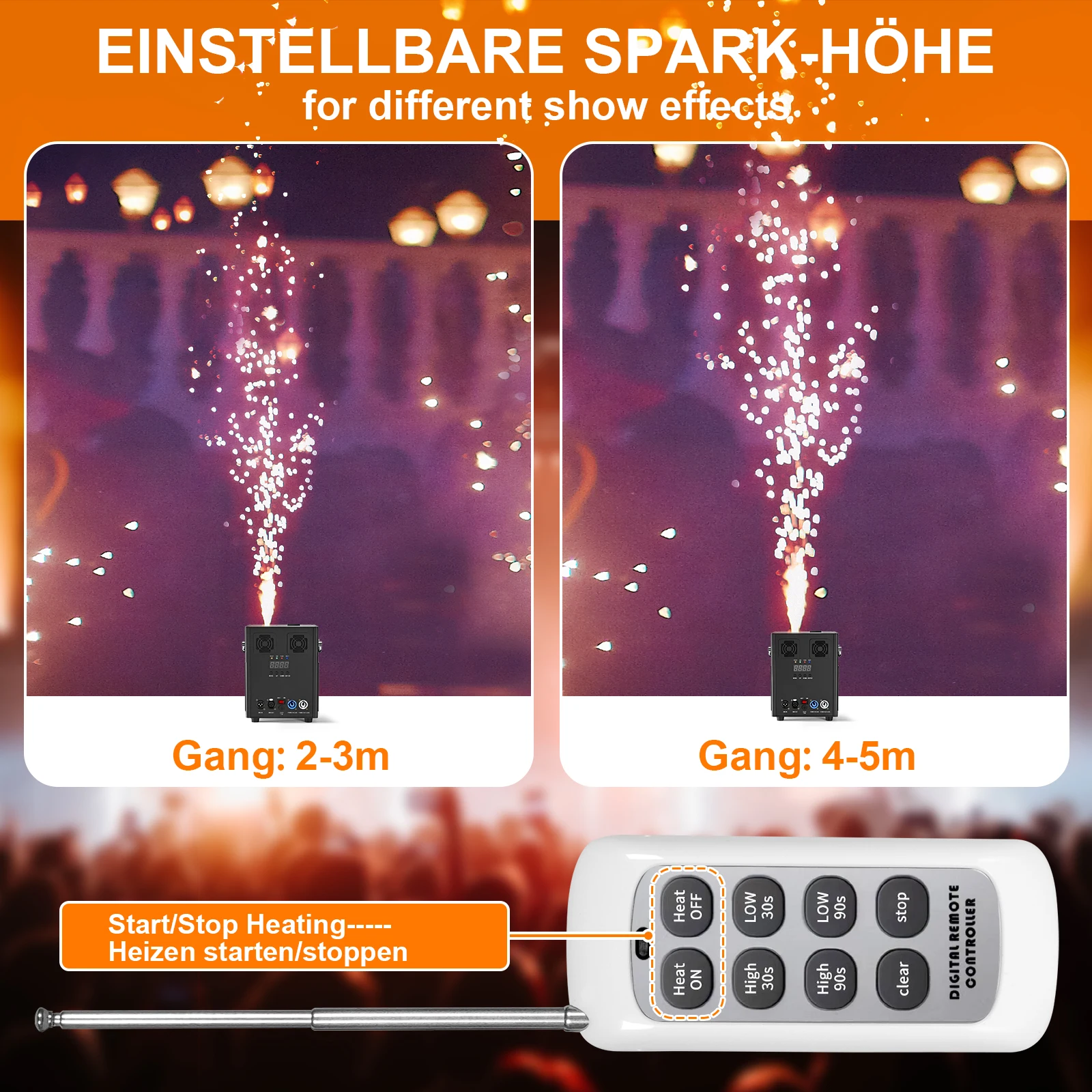 700W Cold Sparks Machine with Flightcase Indoor/Outdoor Electronic Flower Spraying Machine Fire-work Machine Christmas - Image 3