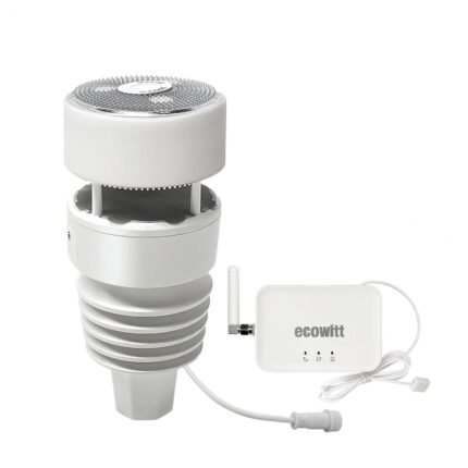 Weather Station, IoT Wi-Fi Hub with SD Card Data Storage, 7-in-1 Outdoor Solar Powered  Haptic Rainfall sensor