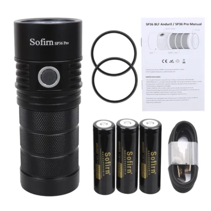 Sofirn SP36 Pro 8000lm Powerful LED Flashlight  4*SST40 USB C Rechargeable 18650 Torch