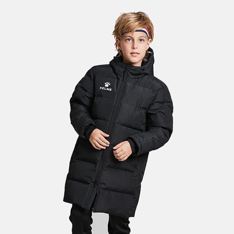 Kid Winter Jacket Long Solid Sports Training Coat Child Overcoat Outrwear Warm Cotton Padded Winter Coat Boys Girl