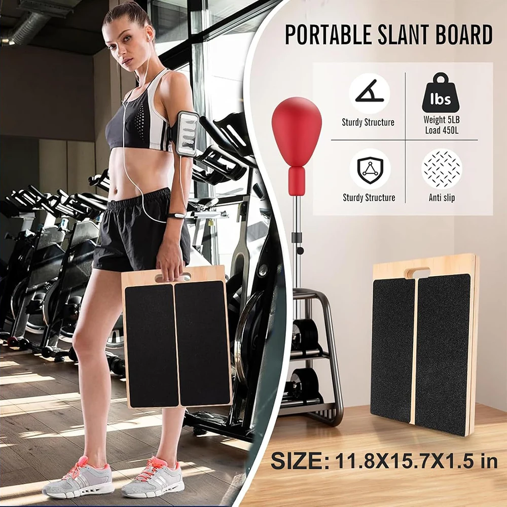 Foldable Wooden Incline Board Adjustable Calf Ankle Stretcher Plyometric Home Stretching Balance Training Fitness Equipment - Image 4