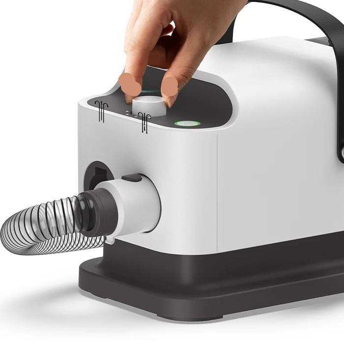 Amicura P1 Vacuum Cleaner and Hair Dryer 15kpa, Pet Grooming Set Adjustable Speed and Temperature, 5 Proven Care Tools Dog Clipper