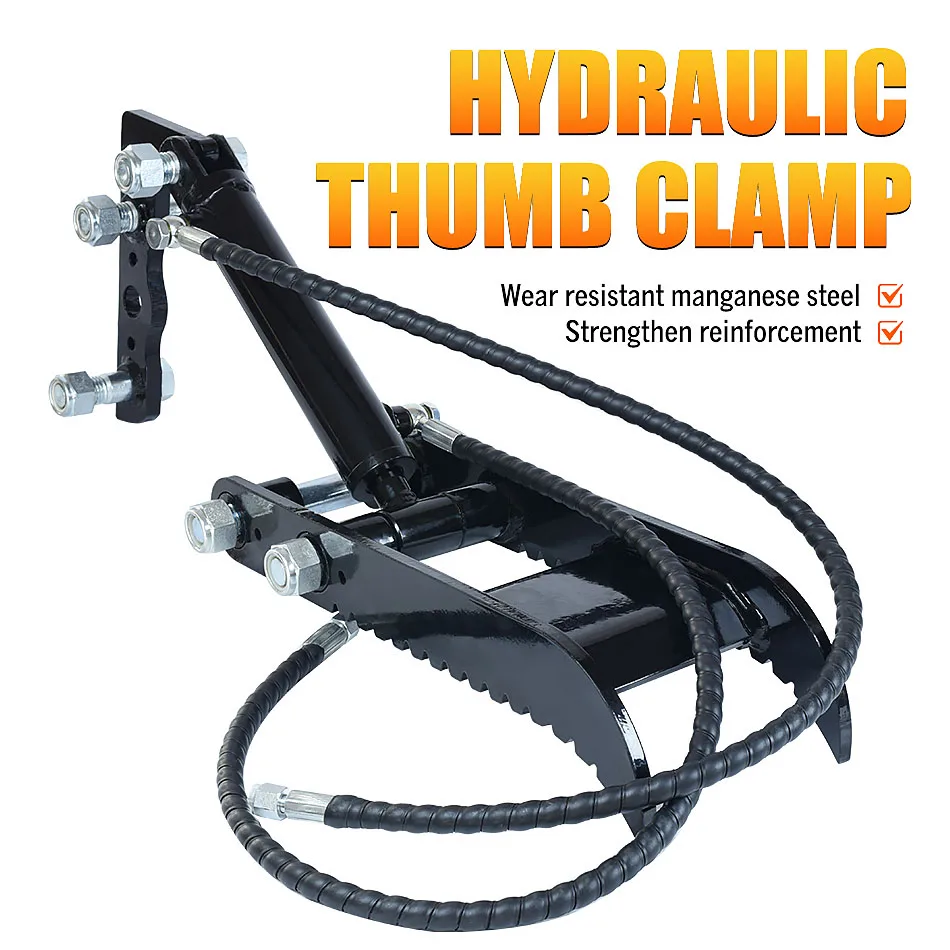 Hydraulic Thumb Clamp For Mini Excavator, Mini Excavator Attachments – Metal Grab Thumb Clamp With L-Bracket - Image 2