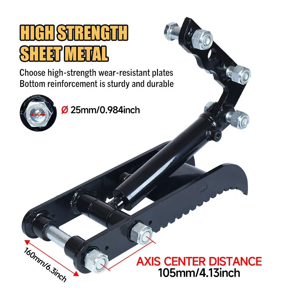 Hydraulic Thumb Clamp For Mini Excavator, Mini Excavator Attachments – Metal Grab Thumb Clamp With L-Bracket - Image 3