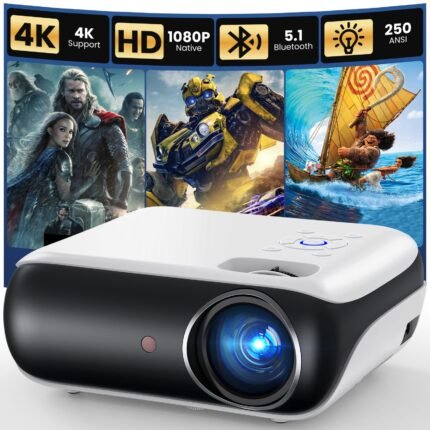 ELEPHAS 7000L Portable Mini Projector with 1080P HD & Smartphone Sync